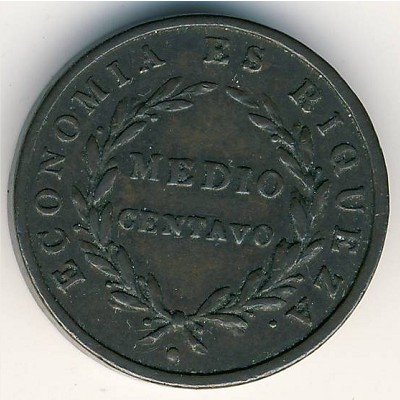Чили 1/2 сентаво 1835 год