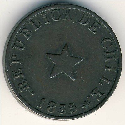 Чили 1/2 сентаво 1835 год
