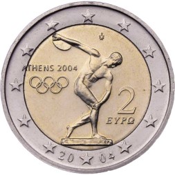 Греция 2 евро 2004 год - Олимпийские игры в Афинах