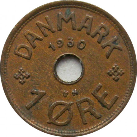 Дания 1 эре 1930 год