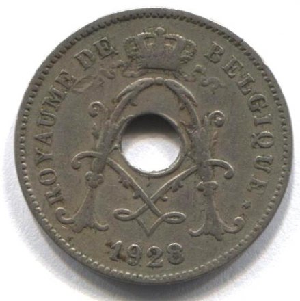 Бельгия 10 сантимов 1928 год BELGIQUE