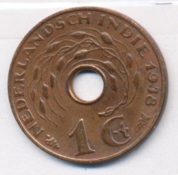 Нидерландская Индия 1 цент 1938 год