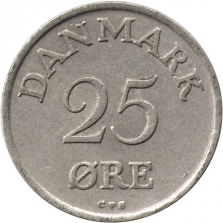 Дания 25 эре 1958 год