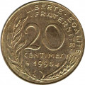 Франция 20 сантимов 1995 год - Марианна