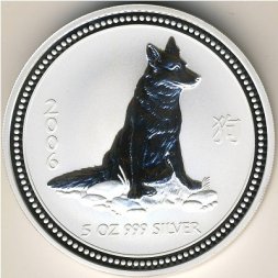 Австралия 8 долларов 2006 год - Год собаки. Восточный лунный календарь