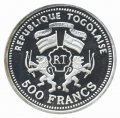 Того 500 франков 2001 год - Исчезающие виды - Тигр