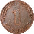ФРГ 1 пфенниг 1980 год (D)