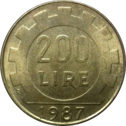 Италия 200 лир 1987 год
