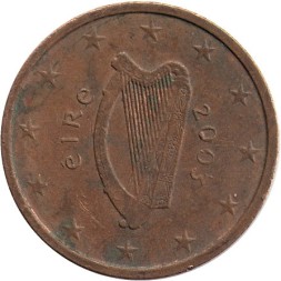 Ирландия 2 евроцента 2003 год - Кельтская арфа