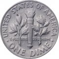 США 1 дайм (10 центов) 1970 год - Франклин Рузвельт (D)