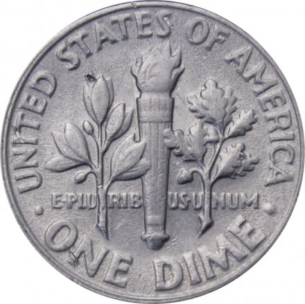 США 1 дайм (10 центов) 1970 год - Франклин Рузвельт (D)