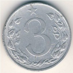 Чехословакия 3 геллера 1953 год