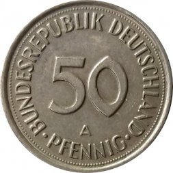 ФРГ 50 пфеннигов 1991 год (A)