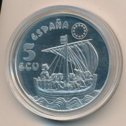 Испания 5 экю 1996 год
