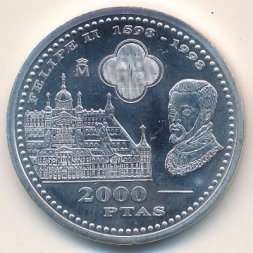 Испания 2000 песет 1998 год