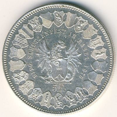 Швейцария 5 франков 1879 год