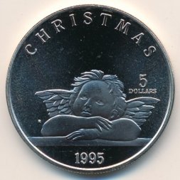 Маршалловы острова 5 долларов 1995 год