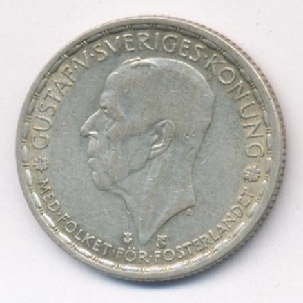 Швеция 1 крона 1950 год - Король Густав V