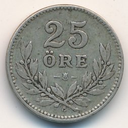 Швеция 25 эре 1931 год