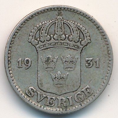 Швеция 25 эре 1931 год