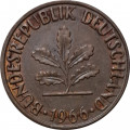ФРГ 2 пфеннига 1966 год - J