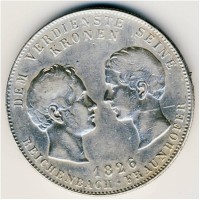 Монета Бавария 1 талер 1826 год
