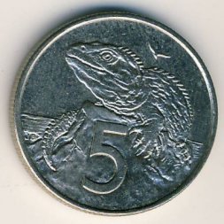 Новая Зеландия 5 центов 2003 год - Гаттерия