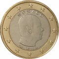 Монако 1 евро 2022 год - Князь Альберт II