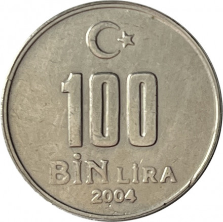 Турция 100000 лир 2004 год