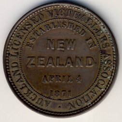 Новая Зеландия 1 пенни 1871 год
