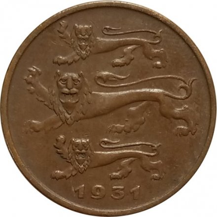 Эстония 5 сентов 1931 год