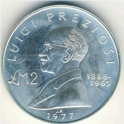 Мальта 2 фунта 1977 год