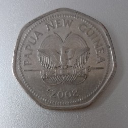 Монета Папуа - Новая Гвинея 50 тоа 2008 год - 35 лет Банку