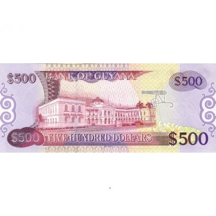Гайана 500 долларов 2002 год - Парламент Гайаны в Джорджтауне UNC