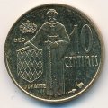 Монако 10 сантимов 1995 год
