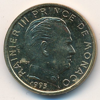 Монако 10 сантимов 1995 год