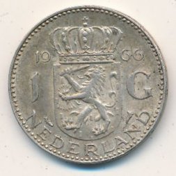 Нидерланды 1 гульден 1966 год