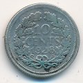 Нидерланды 10 центов 1928 год - Королева Вильгельмина