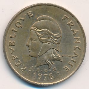 Французская Полинезия 100 франков 1976 год