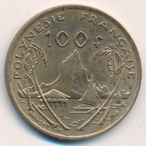 Французская Полинезия 100 франков 1976 год