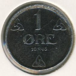 Норвегия 1 эре 1945 год