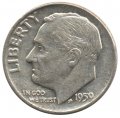 США 1 дайм (10 центов) 1959 год - Рузвельт (D)
