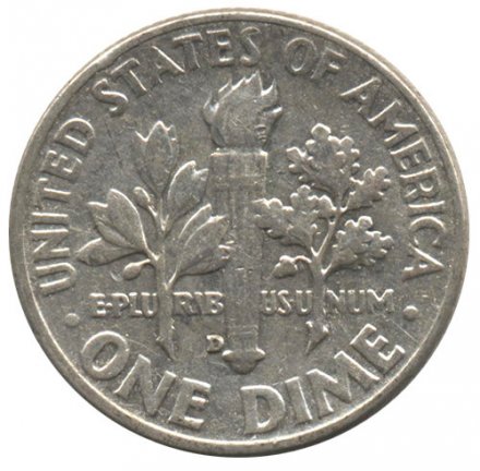 США 1 дайм (10 центов) 1959 год - Рузвельт (D)