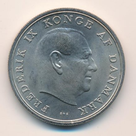 Дания 5 крон 1972 год - Король Фредерик IX
