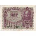 Австрия 20 крон 1922 год - VF-XF