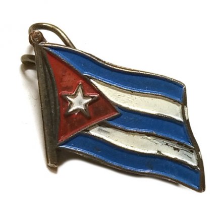 Значок Флаг Кубы, тяжелый