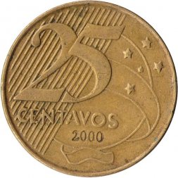 Бразилия 25 сентаво 2000 год