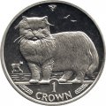 Остров Мэн 1 крона 1989 год - Персидская кошка (Медь-Никель)