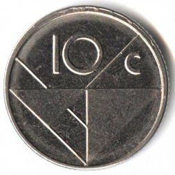 Аруба 10 центов 1992 год