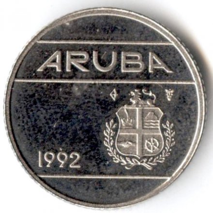 Аруба 10 центов 1992 год
